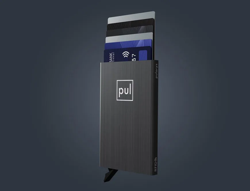Pularys ZEN Brushed Dark Grey Credit Card Holder
