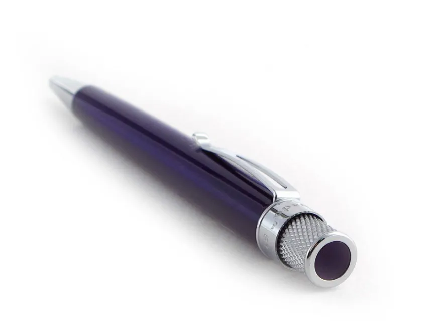 Retro 51 Tornado Classic True Blue Chrome Trim Rollerball Pen
