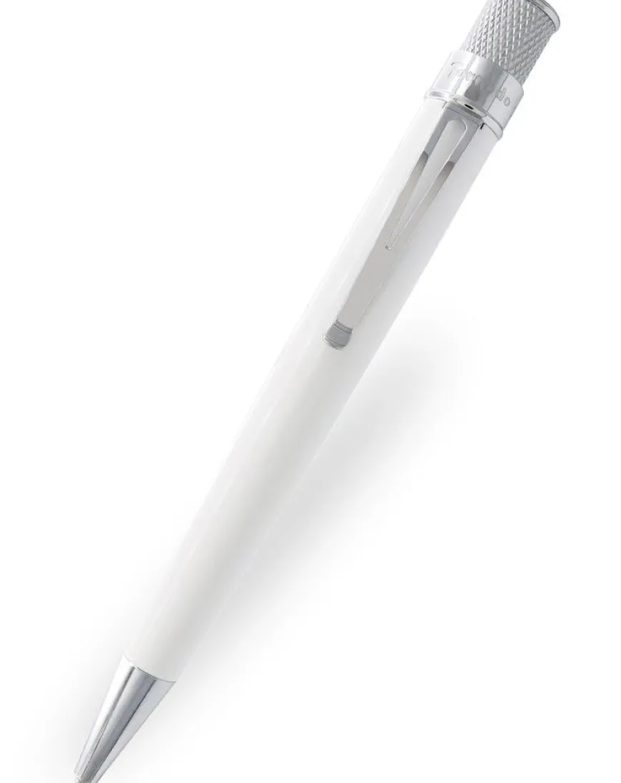 Retro 51 Tornado Classic White Chrome Trim Rollerball Pen