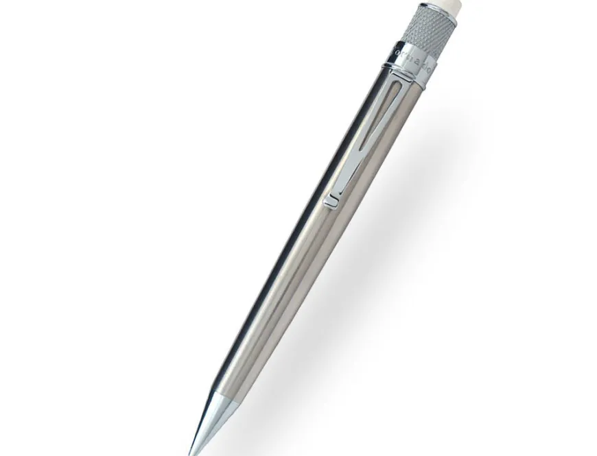 Retro 51 Tornado Stainless Steel Rollerball Pen & Mechanical Pencil Set