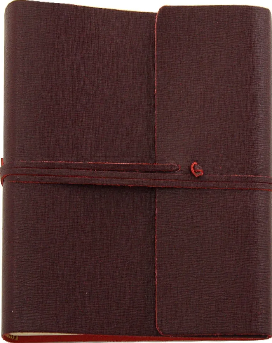 Saffiano Extra Large Leather Photo Album - Burgundy