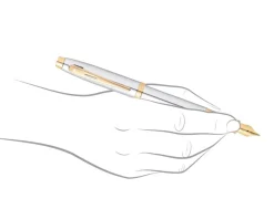 Sheaffer 100 Bright Chrome Gold Trim Ballpoint & Fountain Pen Gift Set