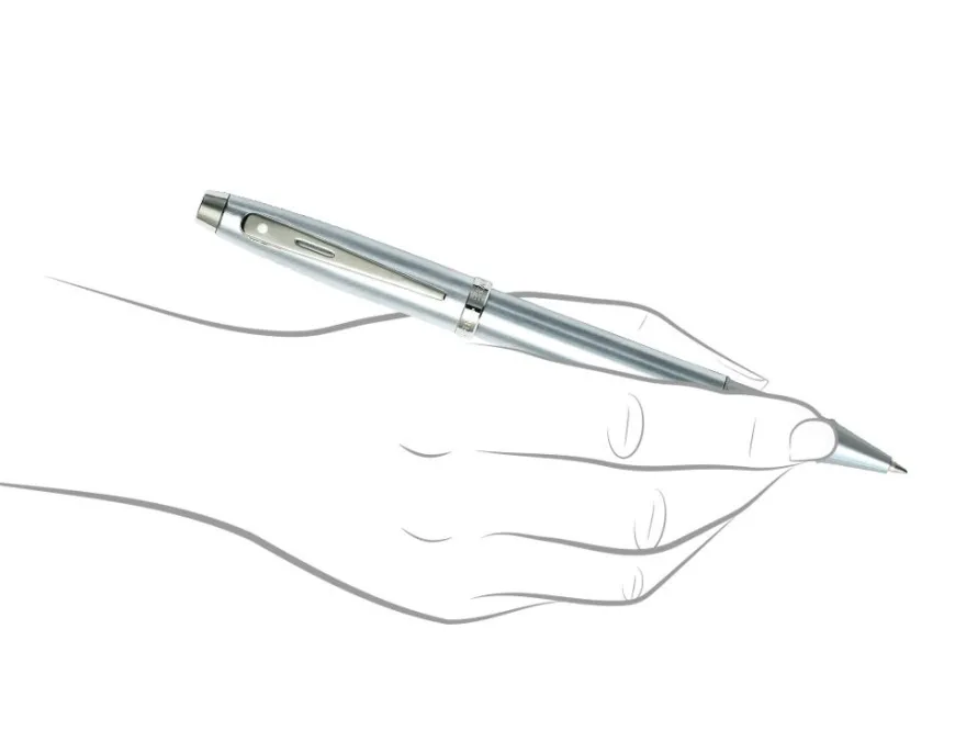 Sheaffer 100 Brushed Chrome Rollerball & Fountain Pen Gift Set