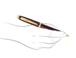 Sheaffer 100 Coffee Brown Ballpoint Pen & Rustic Mocha Credit Card Holder Gift Set