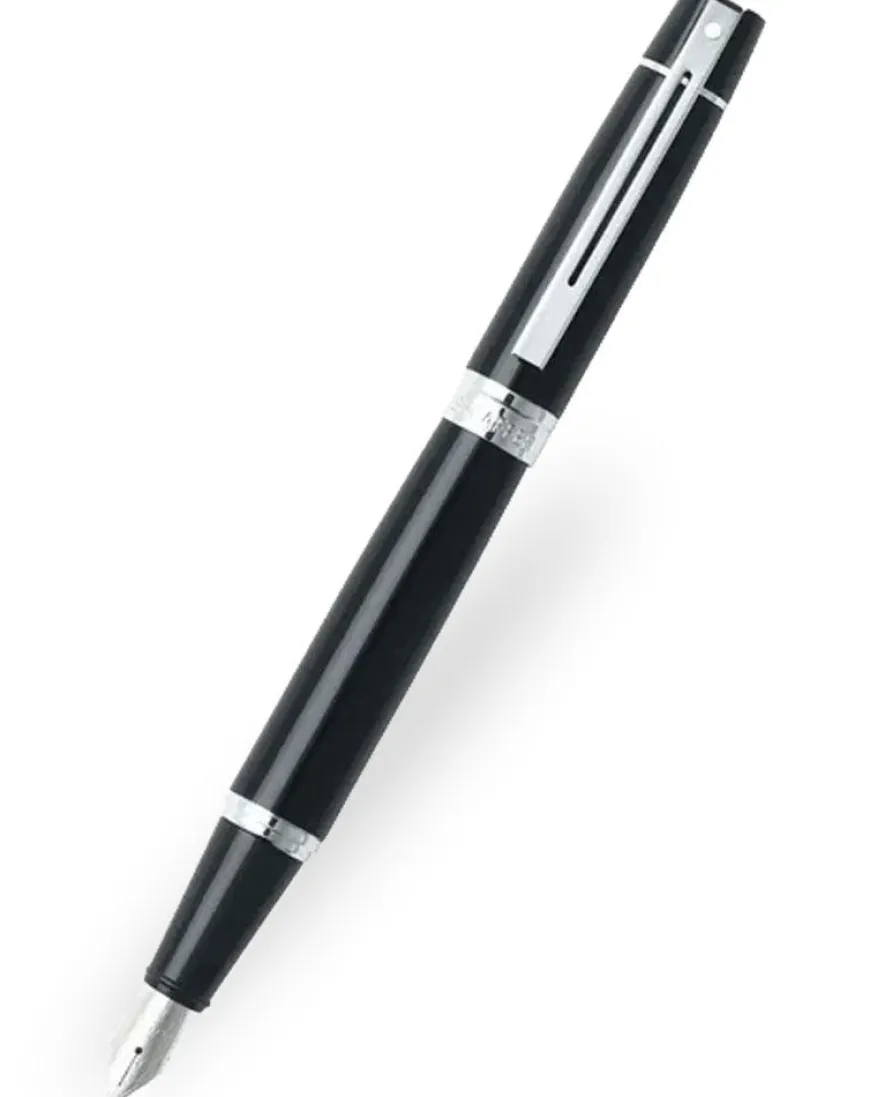 Sheaffer 300 Gloss Black Chrome Trim Fountain Pen