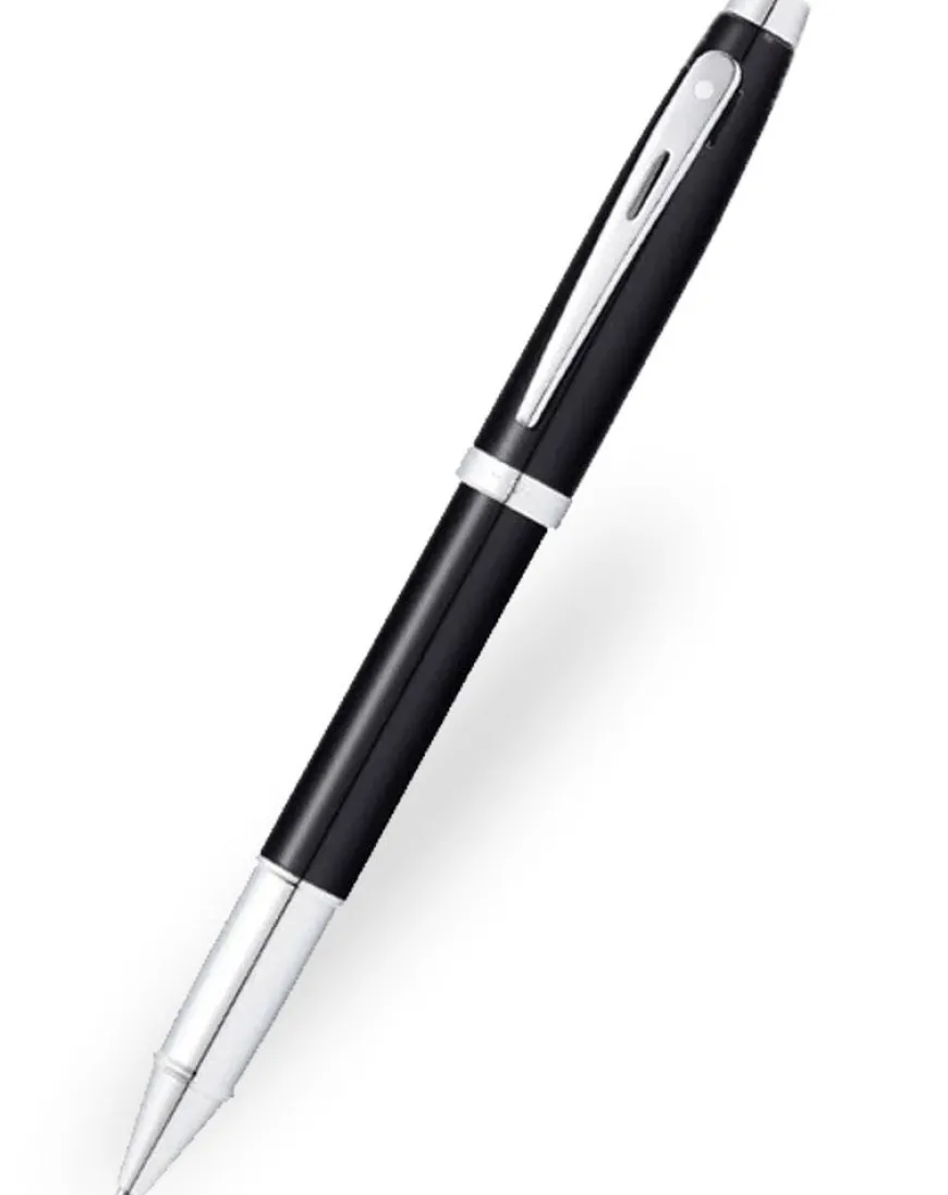 Sheaffer 100 Gloss Black Chrome Trim Rollerball Pen