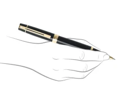 Sheaffer 300 Gloss Black Gold Trim Rollerball & Fountain Pen Gift Set