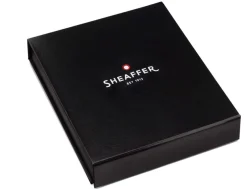 Sheaffer 300 Glossy Black Gold Trim Ballpoint Pen & Credit Card Holder Gift Set