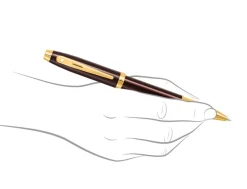 Sheaffer 100 Glossy Coffee Brown Gold Trim Rollerball Pen