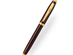 Sheaffer 100 Glossy Coffee Brown Gold Trim Fountain Pen