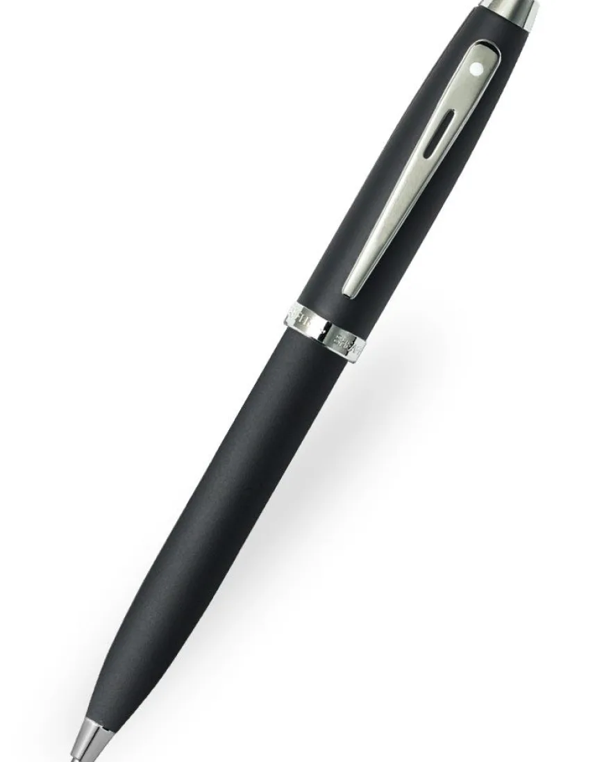 Sheaffer 100 Matte Black Chrome Trim Ballpoint Pen