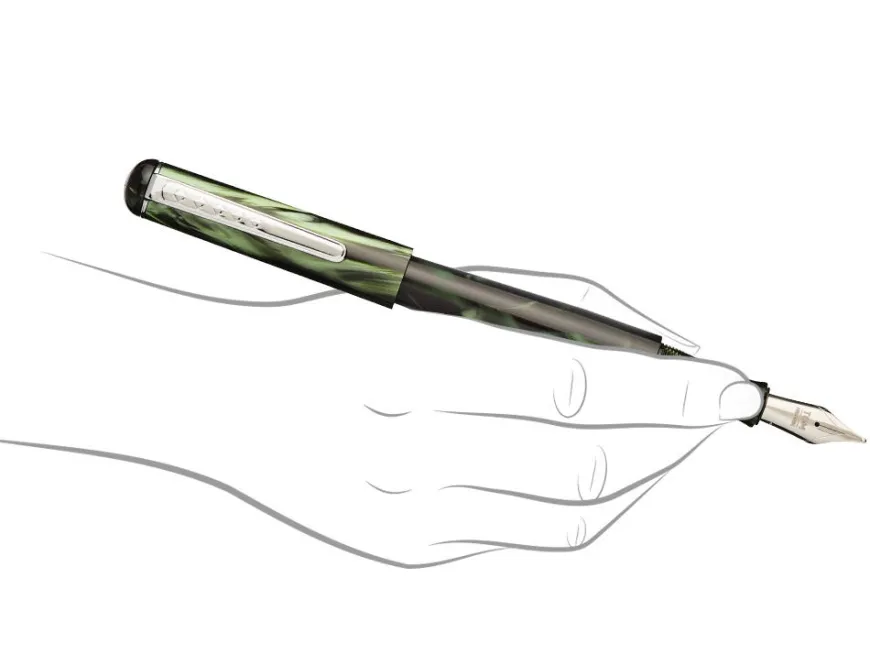 Tom Hessin Charles Collection Highland Green Fountain Pen