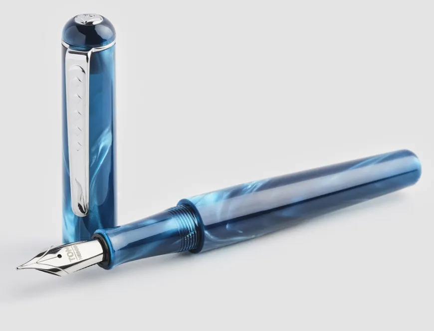 Tom Hessin Charles Collection Thames Blue Fountain Pen