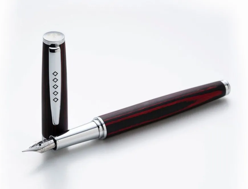 Tom Hessin Edinburgh Collection Forth Bridge Red Fountain Pen