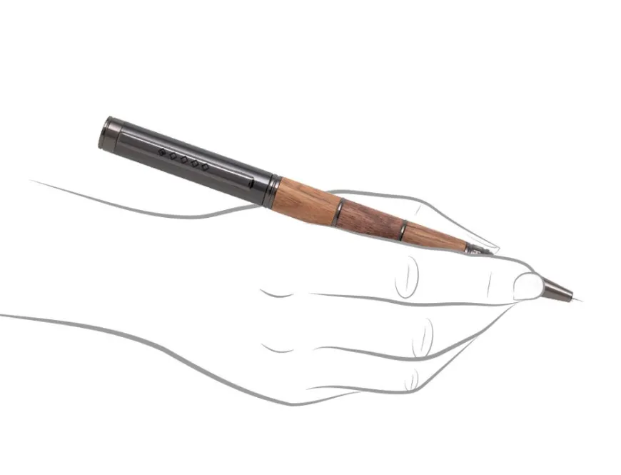 Tom Hessin Revolution Collection Rustic With Wooden Barrel Rollerball Pen