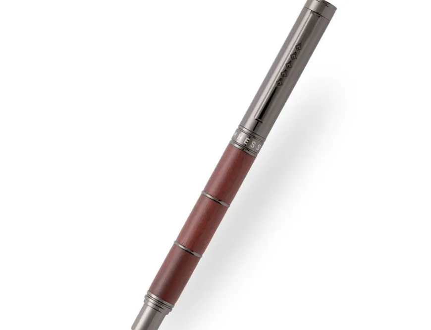 Tom Hessin Revolution Collection Ironbridge With Wooden Barrel Fountain Pen
