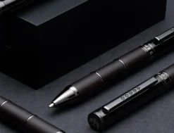 Tom Hessin Revolution Collection Charcoal With Wooden Barrel Rollerball Pen