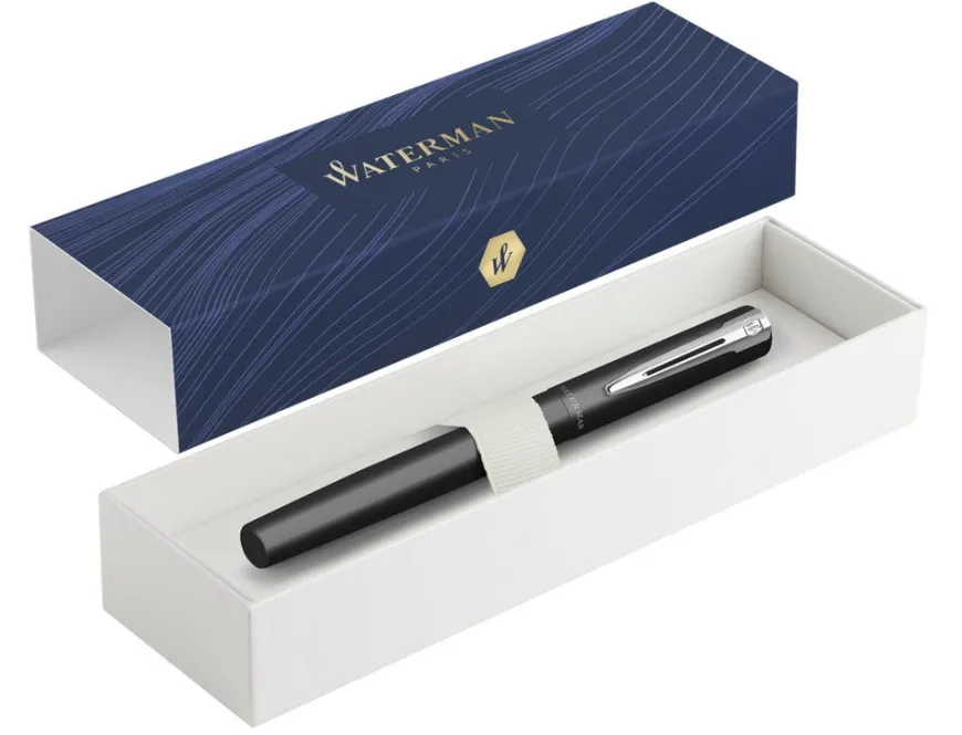 Waterman Allure Black Chrome Trim Fountain Pen