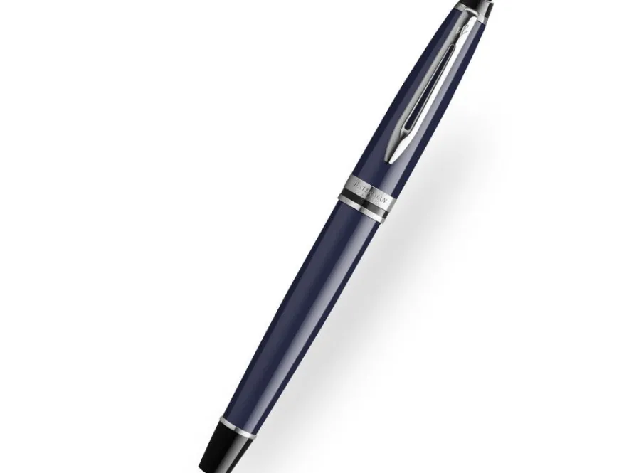 Waterman Expert Blue Chrome Trim Rollerball Pen