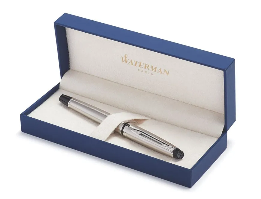 Waterman Expert Stainless Steel Chrome Trim Fountain Pen