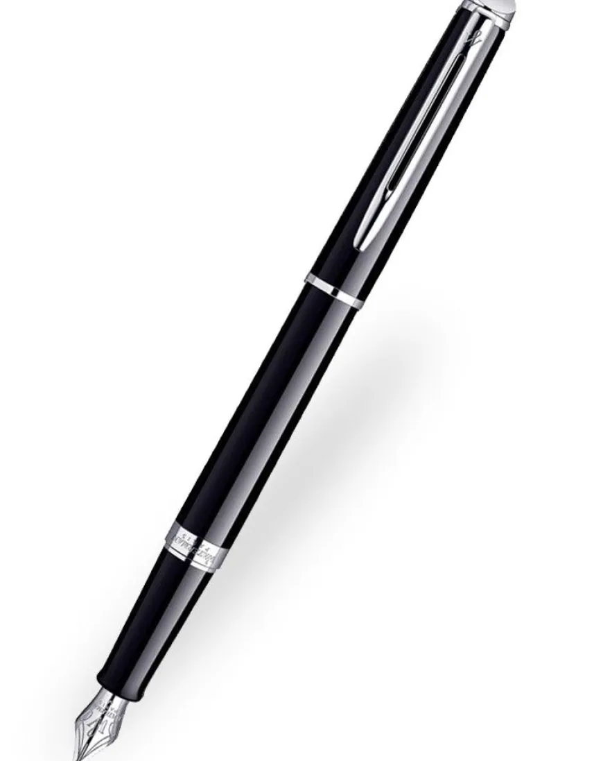 Waterman Hemisphere Black Chrome Trim Fountain Pen