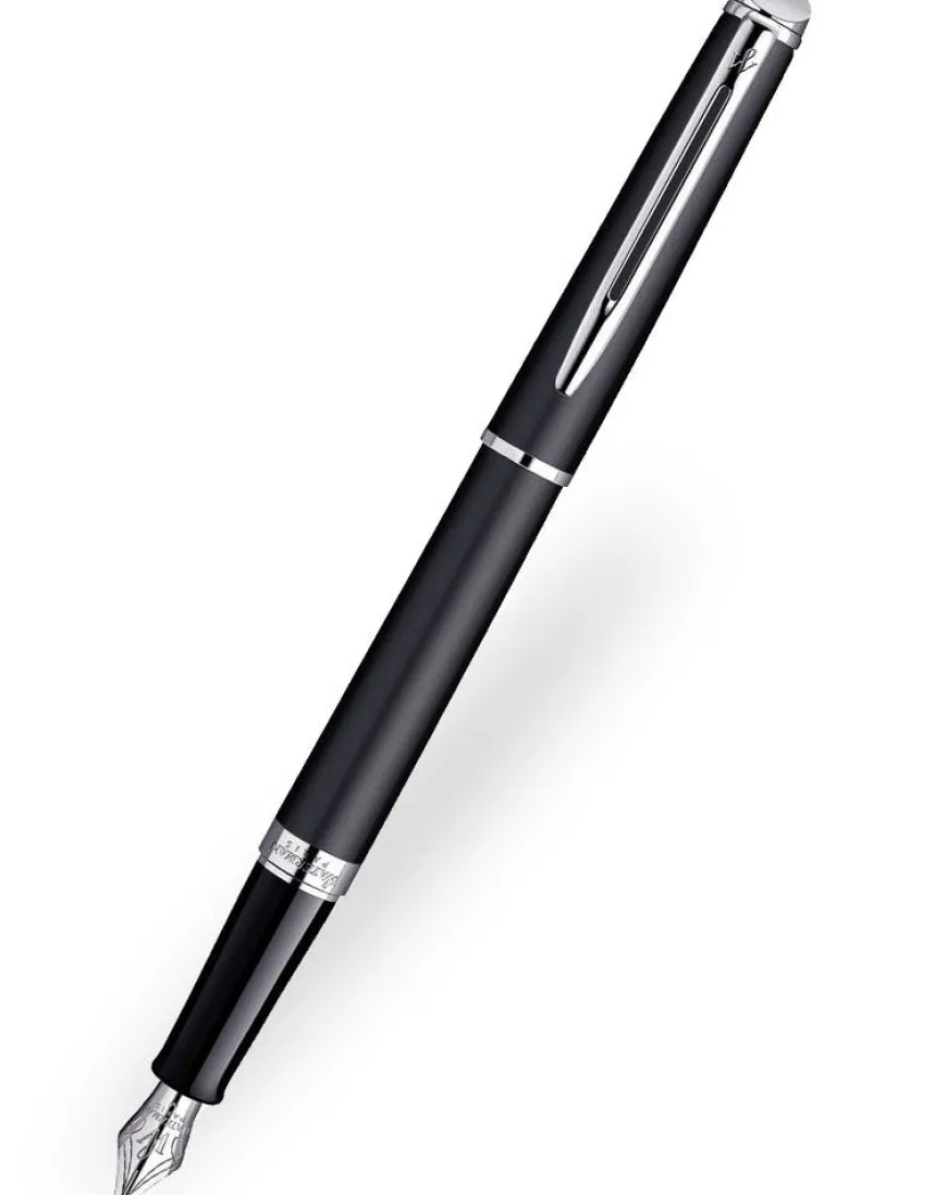 Waterman Hemisphere Matt Black Chrome Trim Fountain Pen