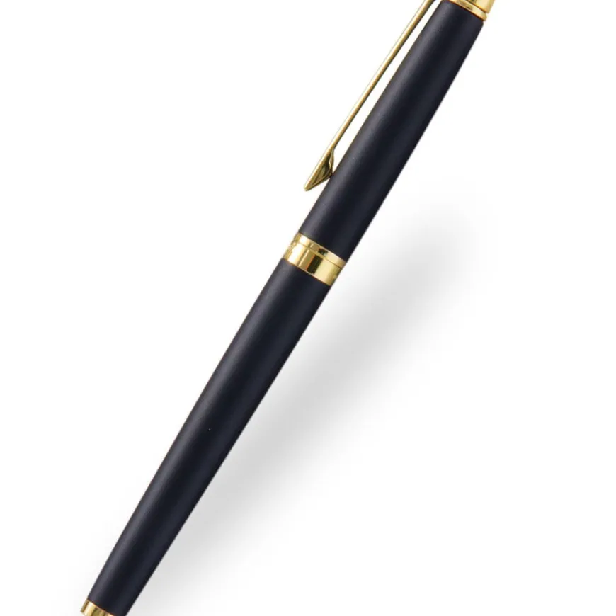 Waterman Hemisphere Matt Black Gold Trim Rollerball Pen