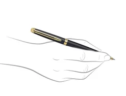 Waterman Hemisphere Matt Black Gold Trim Ballpoint Pen