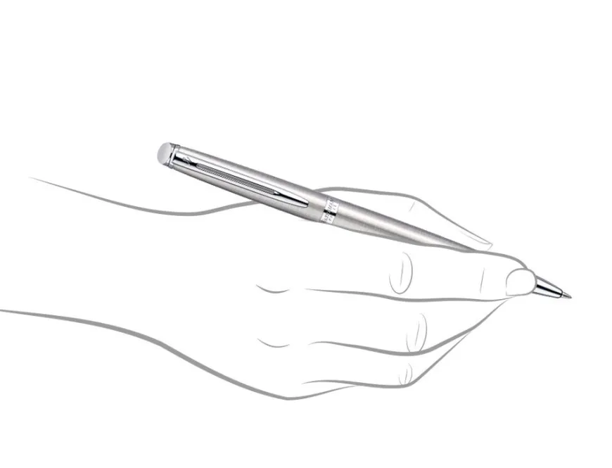 Waterman Hemisphere Stainless Steel Chrome Trim Ballpoint Pen