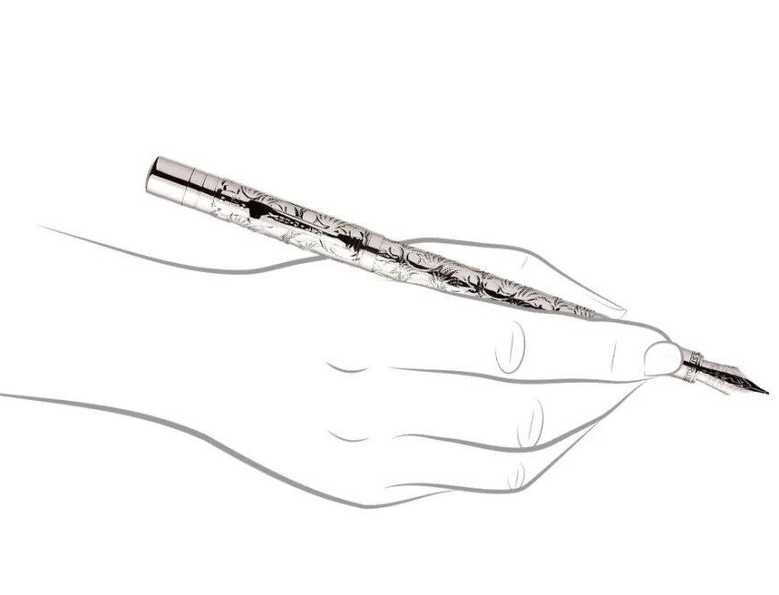 Yard-O-Led Viceroy Victorian Sterling Silver Fountain Pen