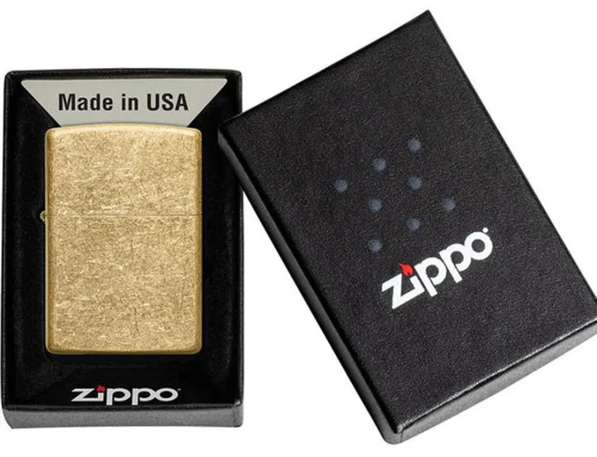 Zippo Classic Tumbled Brass Windproof Lighter